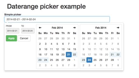 The DateRangePicker is a container for holding start and end date inputs. . Daterangepicker documentation